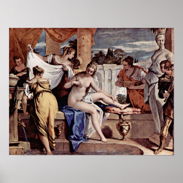 Sebastiano Ricci - Bathsheba i hennes bad. Poster (Framsidan)