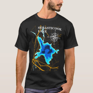 Sebastiocka Sjö Karta, Nature Älskare Souvenir T Shirt
