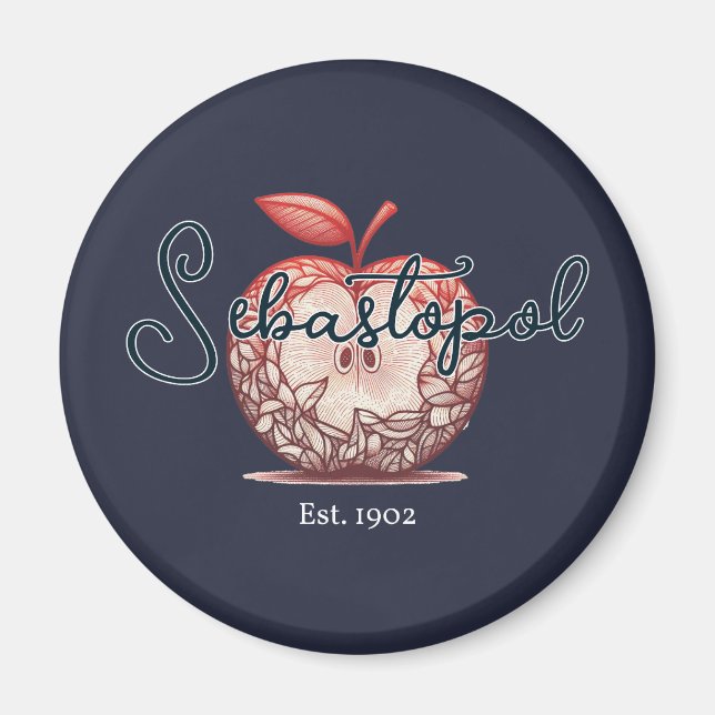 Sebastopol California Gravenstein Apple Fair Magnet (Framsidan)