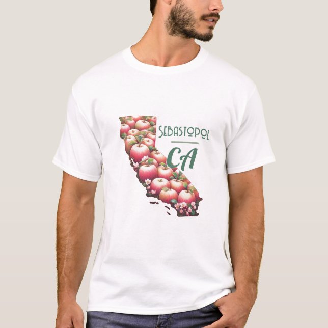 Sebastopol California Gravenstein Apple Fair T Shirt (Framsida)