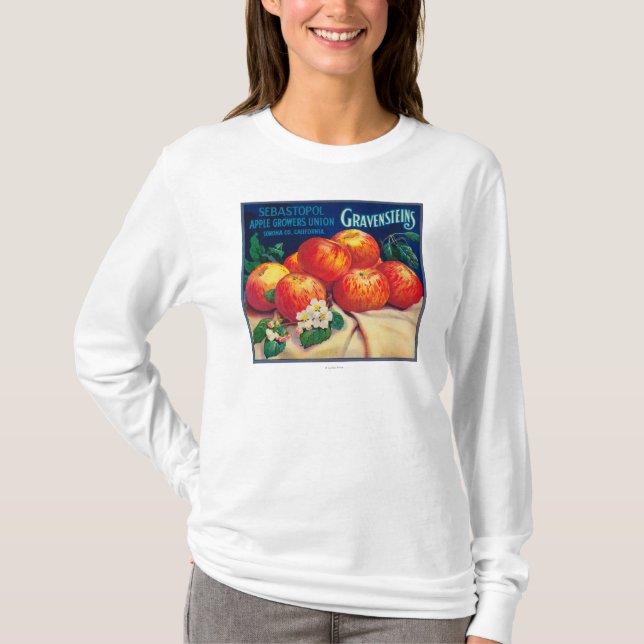 Sebastopol Gravensteins Apple LabelSonoma, CA Tee Shirt (Framsida)