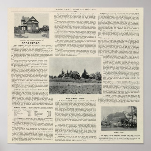 Sebastopol, Kalifornien Poster (Framsidan)