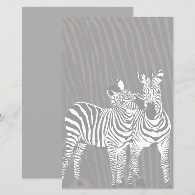Sebbakanterad skrivbordsduk av Zebra (Fram/baksida)