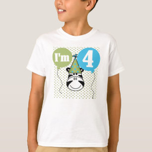 Sebra4e födelsedagen t-shirt