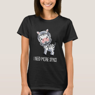 Sebra Astronaut Ränder Afrikanskt Djur Jag Behöve T Shirt