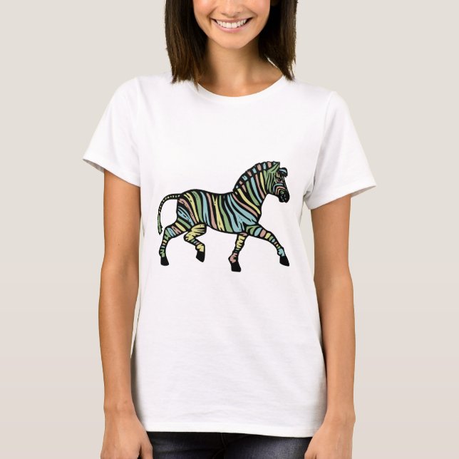 Sebra av en olik färg t shirt (Framsida)