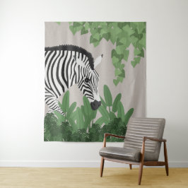 Sebra bland blad gobeläng