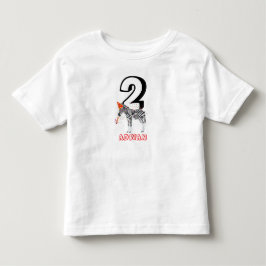 Sebra Fester - Djur Födelsedagsfest Barn Ålder T Shirt
