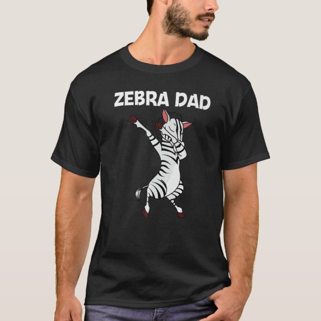 Sebra För Pappa Fader Afrikansk Zoo Djur T Shirt (Framsida)