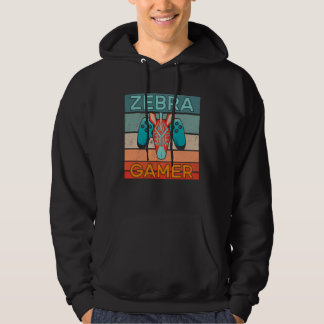 Sebra Gamer Afrika Spelande Spel Djur Sebra Hoodie