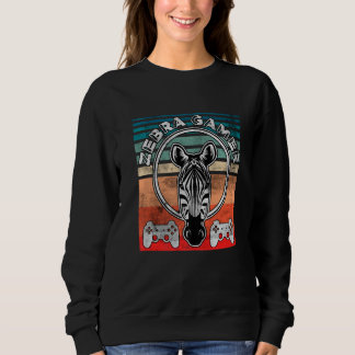 Sebra Gamer Kan Inte Höra Dig Jag Spelar Sebra Gam T Shirt