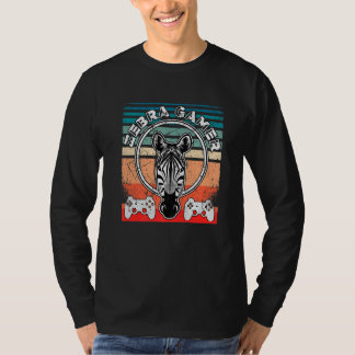 Sebra Gamer Kan Inte Höra Dig Jag Spelar Sebra Gam T Shirt