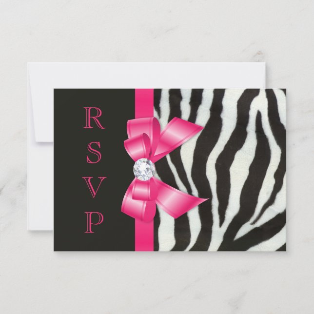 Sebra Hetrosa Rosett RSVP OSA Kort (Framsida)