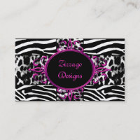 Sebra Hot Pink Svart Vit Leopard Sebra Randig