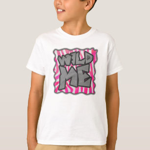 Sebra Hot Rosa och Vit Vild Me T Shirt