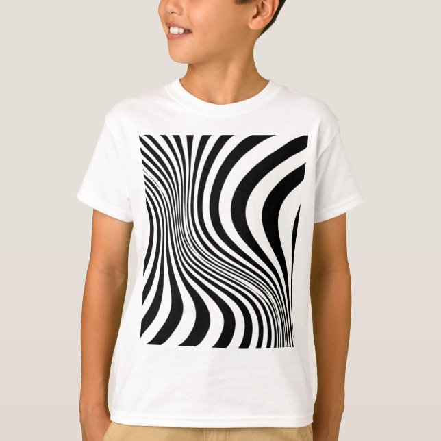 Sebra Hudtryck Textur Mönster T Shirt (Framsida)