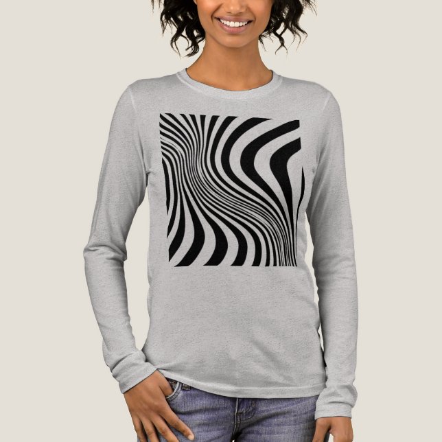 Sebra Hudtryck Textur Mönster T Shirt (Framsida)