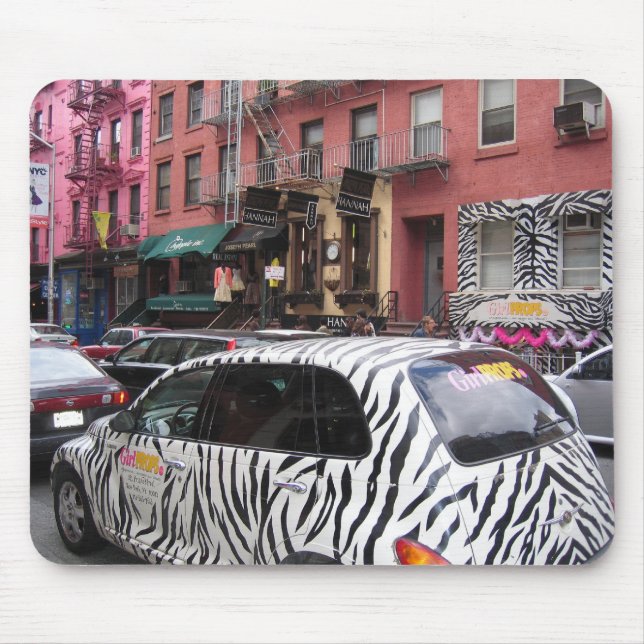 sebra i manhattan NYC mousepaddesign Musmatta (Framsidan)