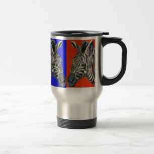 Sebra i travel mug för fyra färger resemugg