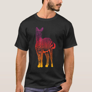 Sebra Kärlek Vild Häst Sebra Soluppgång Strand T Shirt