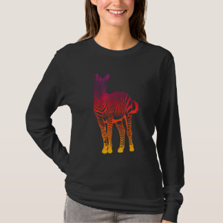 Sebra Kärlek Vild häst Sebra Soluppgång Strand T Shirt