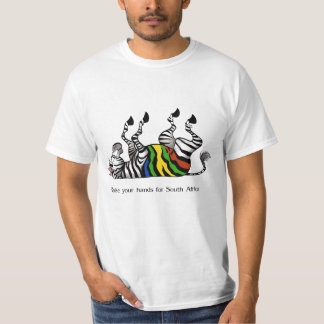Sebra: lönelyft din händer för South Africa T-shirt