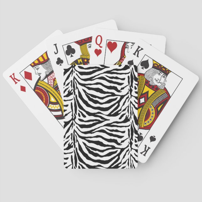 Sebra Ränder Kamouflage Casinokort (Baksidan)
