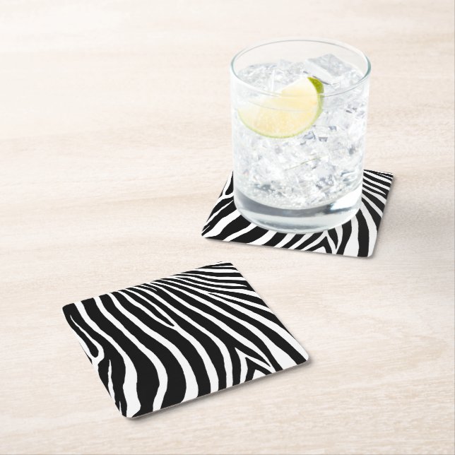 Sebra Ränder  Underlägg Papper Kvadrat (Insitu)