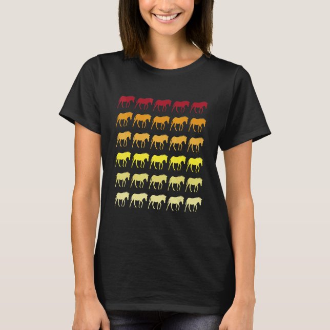 Sebra Retro Djurmönster T Shirt (Framsida)