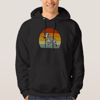Sebra Retro Stil Vintage Hoodie