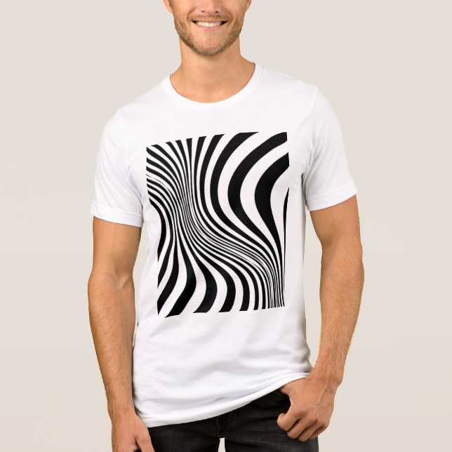 Sebra Skrymt Tryck Textur Mönster T Shirt (Framsida)