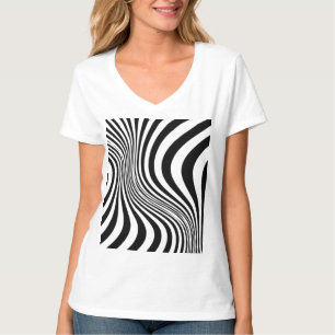 Sebra Skrymt Tryck Textur Mönster T Shirt
