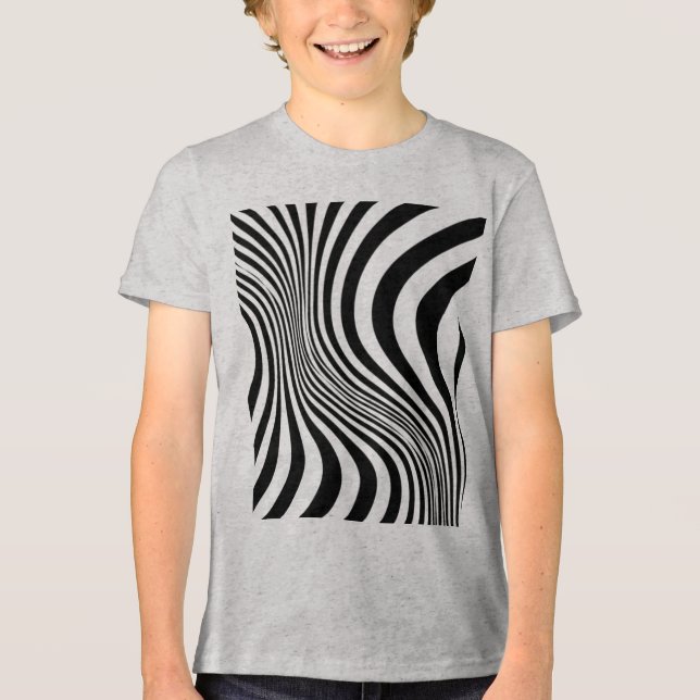 Sebra Skrymt Tryck Textur Mönster T Shirt (Framsida)