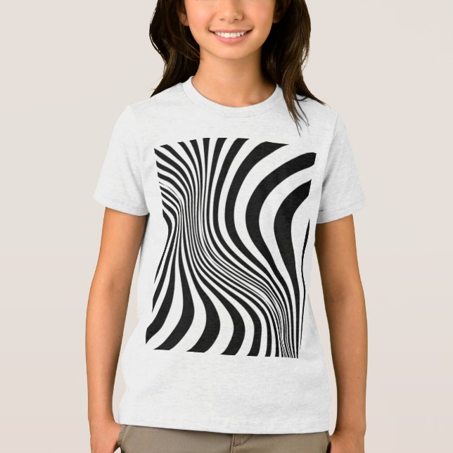 Sebra Skrymt Tryck Textur Mönster T Shirt (Framsida)