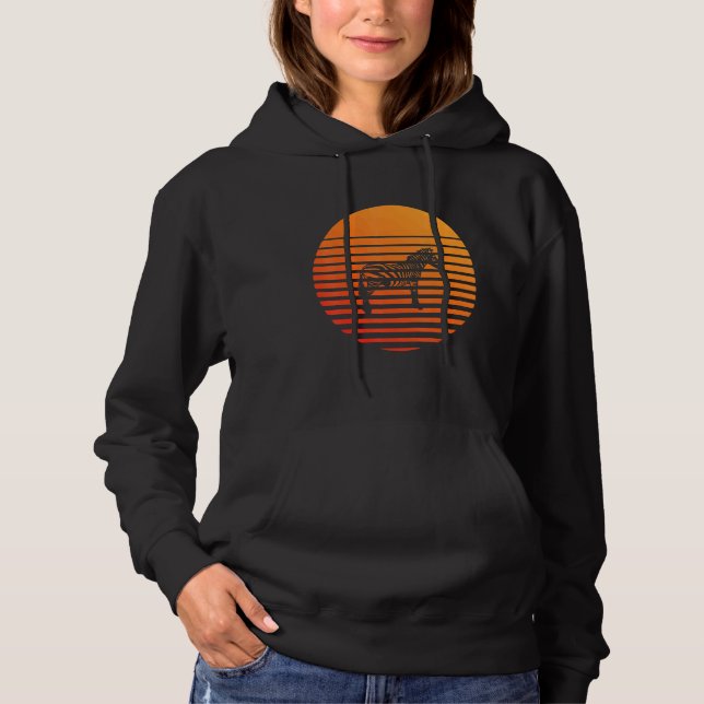 Sebra skuggsilhuett framför en sol t shirt (Framsida)