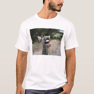 sebra som cheesing t-shirt