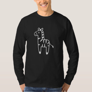 Sebra Vilda Djur Skiss Illustration T Shirt