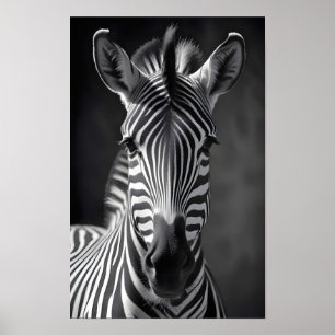 Sebra Wildlife Majestätisk Natur Liv Konst Bakgrun Poster