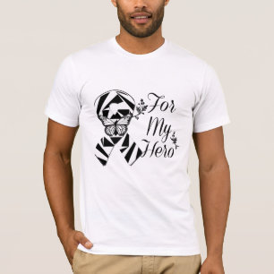 Sebraband för min hjälte t-shirt