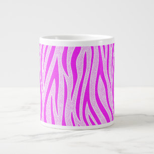 Sebrafärger i ett pudrat rosa safariuttryck jumbo mugg