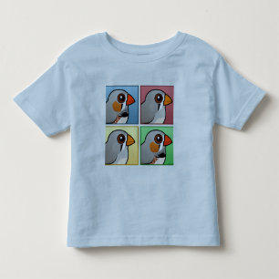 SebraFinch för fyra färg Tee Shirt