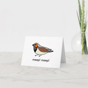 SebraFinch Notecard Kort