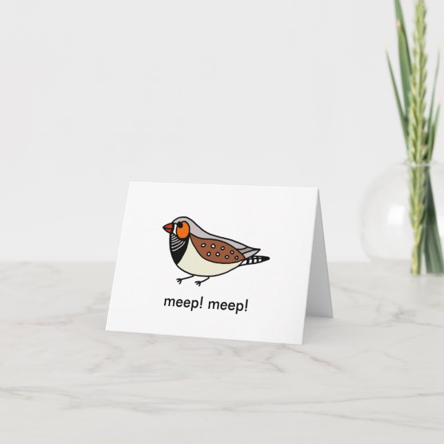SebraFinch Notecard Kort (Framsida)
