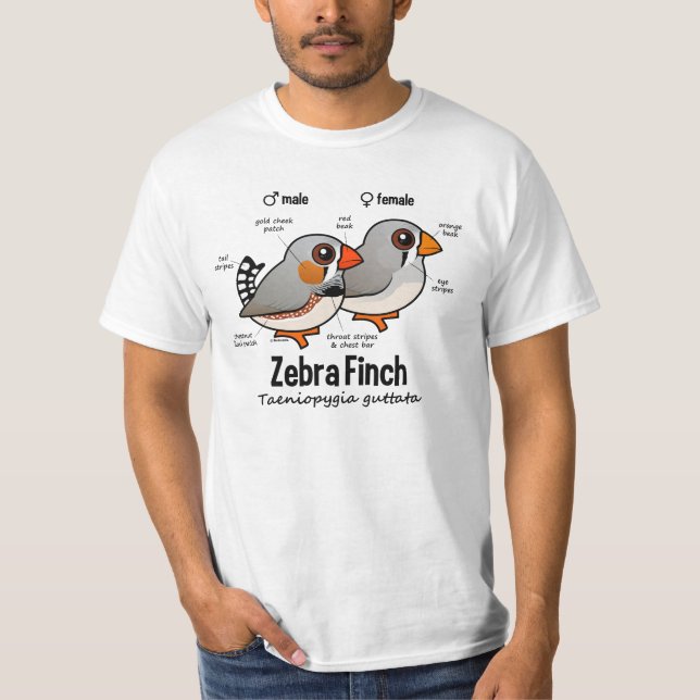 SebraFinchstatistik T-shirt (Framsida)