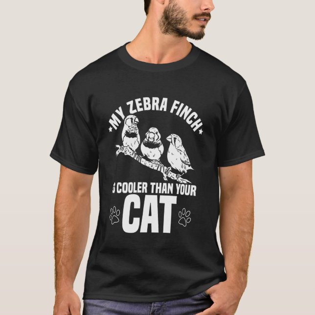 Sebrafink fågelälskare söt husdjur 7 t shirt (Framsida)