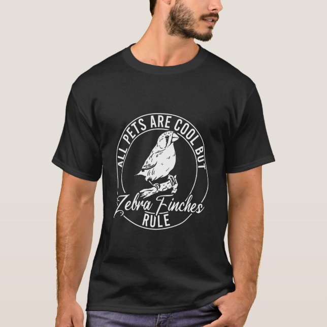 Sebrafink fågelälskare söt husdjur t shirt (Framsida)