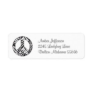 Sebrafredsteckenadressetiketter Returadress Etikett