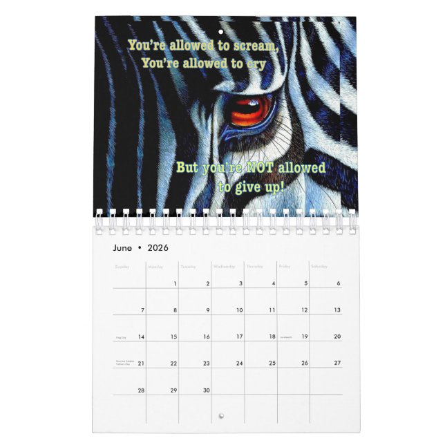Sebrakalender 2019 kalender (Jun 2026)