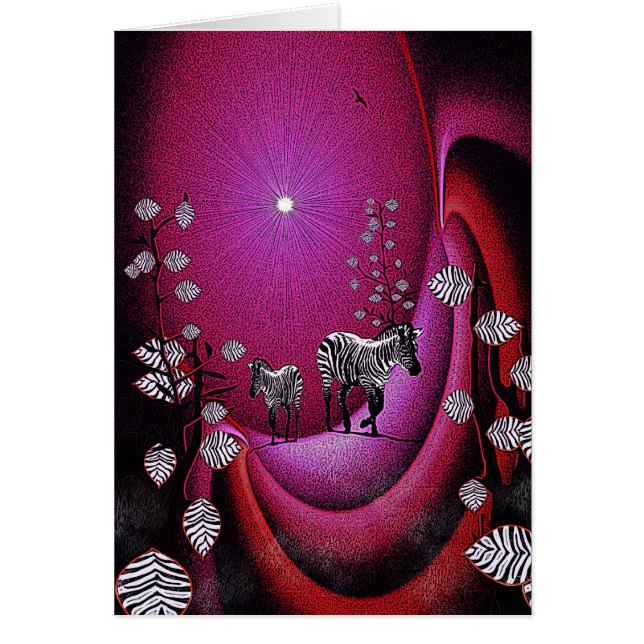 sebralya hälsningskort (Framsidan)