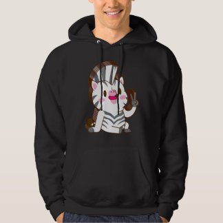 Sebramånglager Fred Avslappnad Söt Estetisk Hoodie